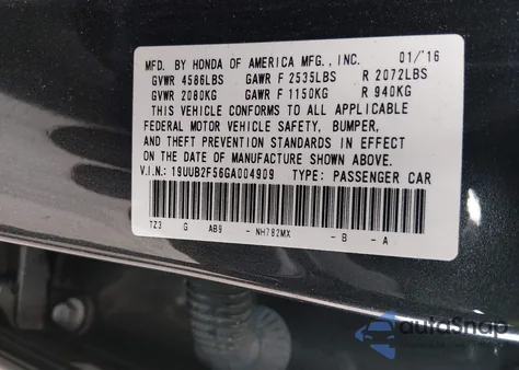 2016 Acura Tlx V6 Tech z USA, uszkodzony, nr VIN 19UUB2F56GA004909